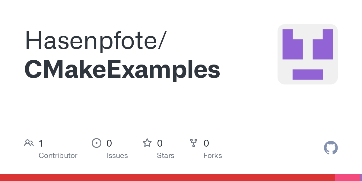 Contribute to Hasenpfote/CMakeExamples development by creating an account on GitHub.