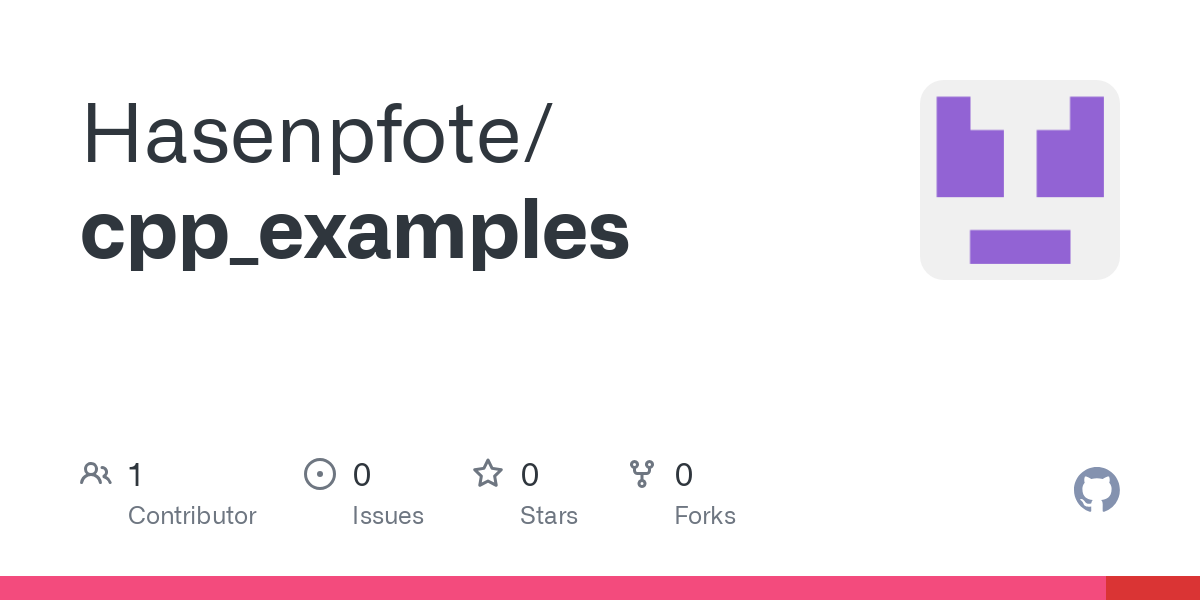 Contribute to Hasenpfote/cpp_examples development by creating an account on GitHub.